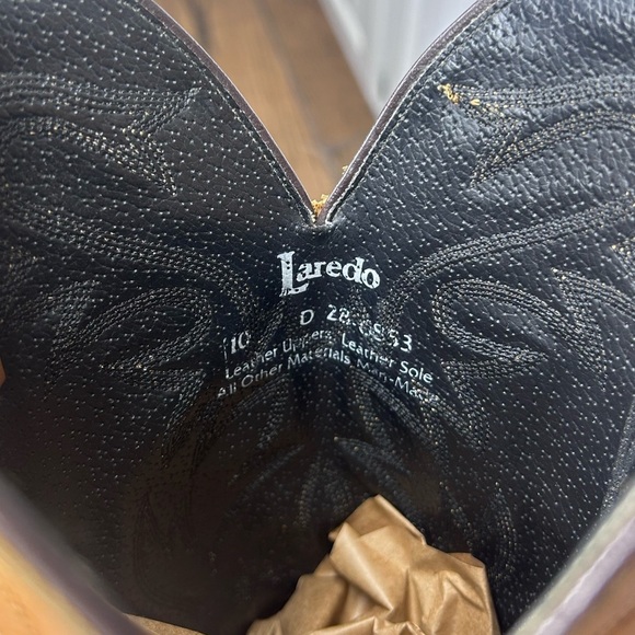 Vintage Laredo Men’s Western Cowboy Boots 10D – Classic Tan Leather - Picture 8 of 10